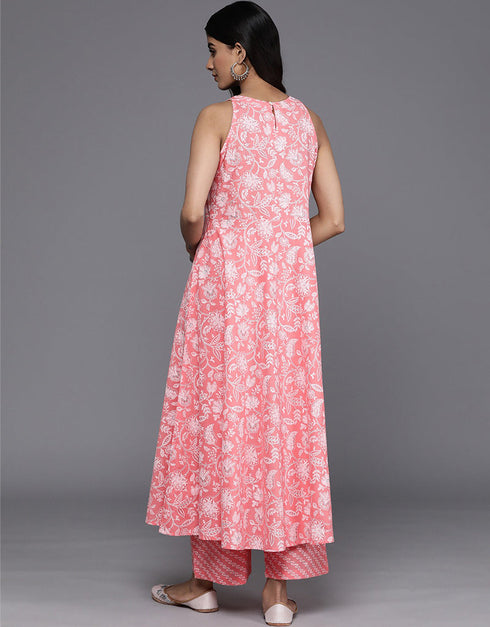 Sweet Pink Pure Cotton Suit Pant Closure View