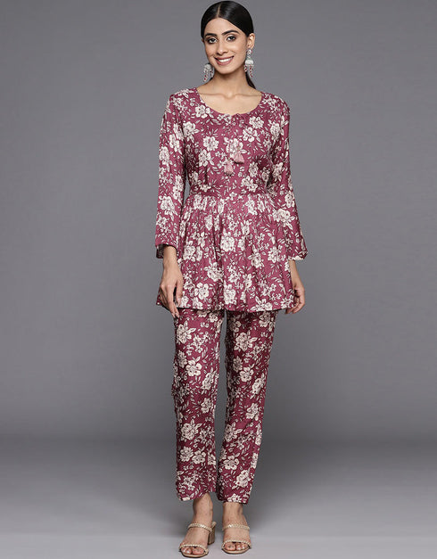 Light Maroon Pure Cotton Suit Pant