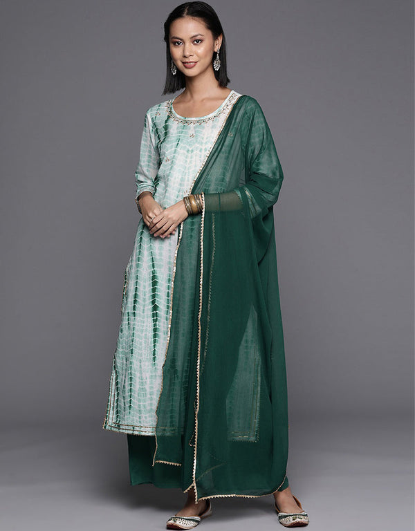 Spanish Green Pure Cotton Straight Pant