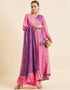 Trendy Style Anarkali Ready Made Suit Raspberry Pink Georgette Pant Anarkali Front View