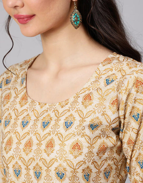 Trendy Style Pure Cotton Salwar Suit Dark Salmon Pure Cotton Pant Straight Close-up View