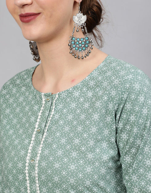 Trendy Style Pure Cotton Salwar Suit Hit Grey Pure Cotton Pant Straight Close-up View