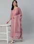 Trendy Style Pure Cotton Salwar Suit Pink Rose Pure Cotton Pant Straight Front View