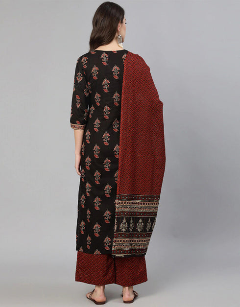 Trendy Style Pure Cotton Salwar Suit Onyx Pure Cotton Pant Straight Back View