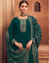 Trendy Party Wear Faux Georgette Salwar Suit Sherwood Green Blooming Georgette Pant Straight Close-up View