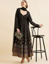 Trendy Style Anarkali Gress With Dupatta Black Viscos Rayon Pant Anarkali Back View