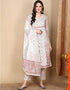 Flared Style Suit With Trowser Pant Pink Flare Cotton Pant Suit Front View