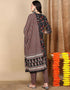 Trendy Pure Cotton Ready Made Set With Dupatta Mirage Cotton Pant Straight Back View