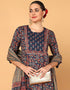 Trendy Pure Cotton Ready Made Set With Dupatta Pickled Bluewood Cotton Pant Straight Close-up View