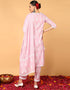 Trendy Pure Cotton Ready Made Set With Dupatta Light Rose Cotton Pant Straight Back View