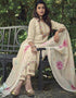 Trendy Pakistani Style Salwar Kameez Light Apricot Pure Cotton Pant Straight Close-up View