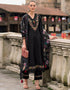 Trendy Pakistani Style Salwar Kameez Onyx Blended Silk Pant Straight Front View