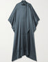 Davy Grey Heavy Designer Heavy Fency Maxi Dress Luxury Silk Kaftan