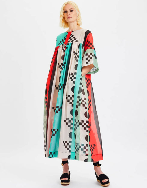 Multi Poly Rayon Cotton Kaftan