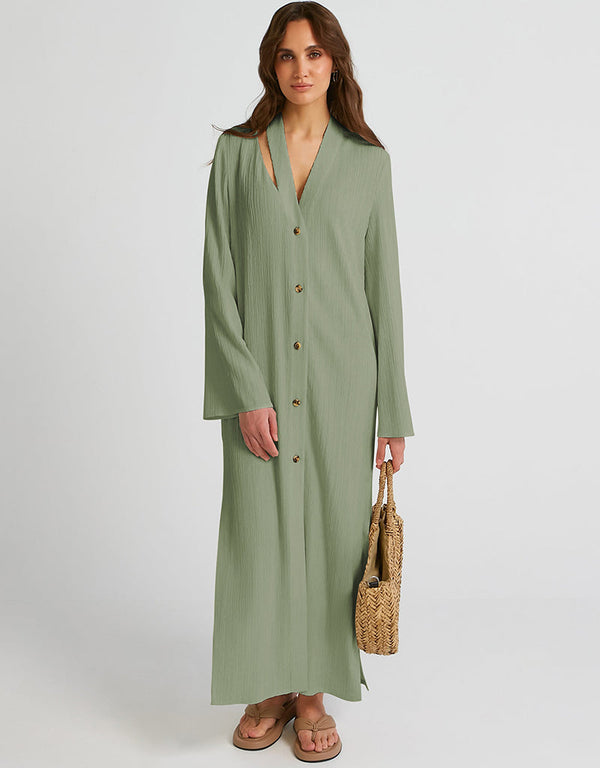 Mint Heavy Designer Heavy Fency Maxi Dress
