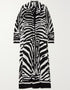 Trendy Designer Party Wear Beautiful Maxi Dress Black And White Korean Bsy Dress Back View