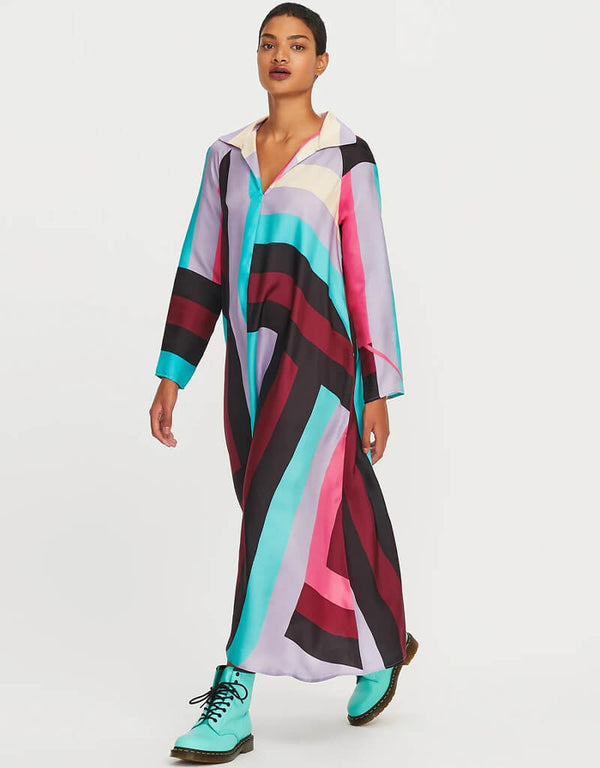 Sky Blue French Crepe Kaftan