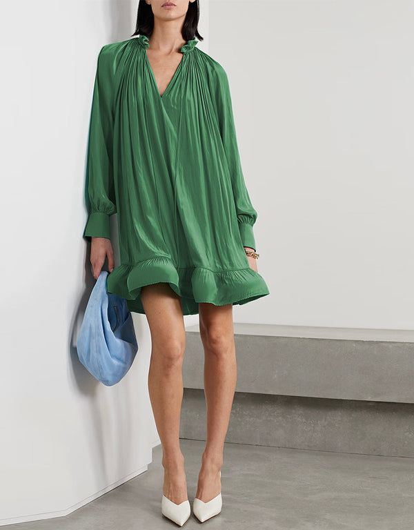 Green Roman Crush Gown Front View
