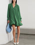 Green Roman Crush Gown Front View