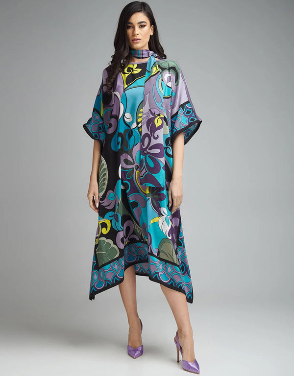 hippie blue diamond crepe trendy designer party wear maxi dress digital printed work details for dress jsdc-5916 Front View