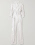 Trendy Designer Party Wear Jumpsuit With Neck Belt White Korean Bsy Dress Close-up View