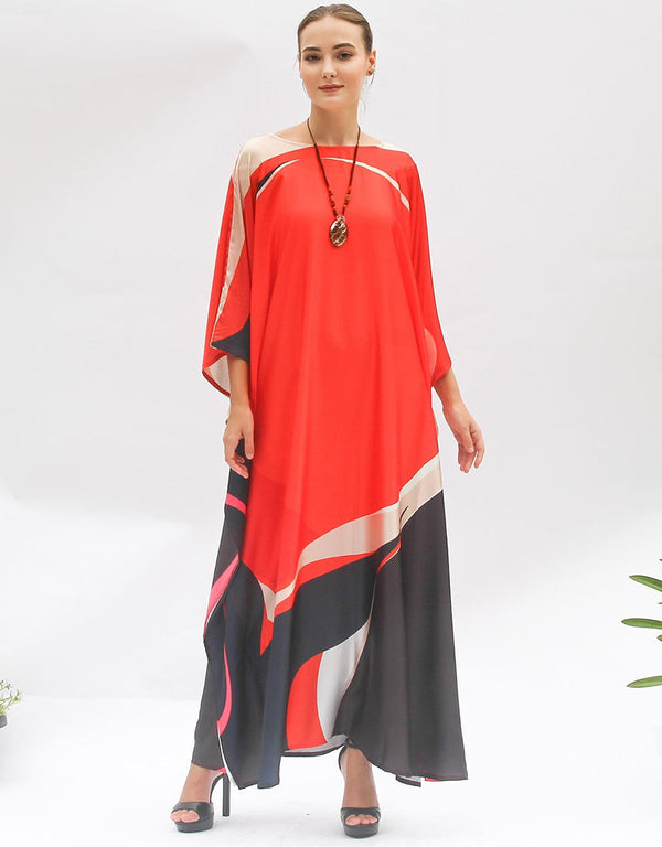 Red Free From Chest With Length 56 Inch