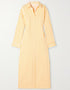 Designer Party Wear Maxi Dress Yellow Rayon Blend Maxi Dress Back View