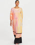 Peach Poly Rayon Cotton Kaftan