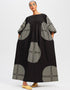 Black & White Poly Rayon Cotton Kaftan