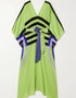Green Silk Crepe Kaftan Back View