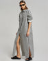 Designer Party Wear Maxi Dress Black Rayon Blend Maxi Dress Front View