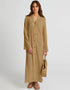 Beige Heavy Designer Heavy Fency Maxi Dress
