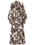 Woody Brown Heavy Designer Heavy Fency Maxi Dress Closure View