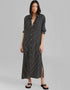 Designer Party Wear Maxi Dress Black Heavy Organza Silk Maxi Dress Front View