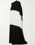 Designer Party Wear Readymade Maxi Dress Black Fluid Crepe Silk Suit Back View