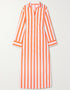 Designer Party Wear Maxi Dress Orange Rayon Blend Maxi Dress Back View