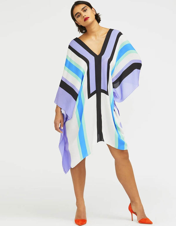 Multi Fancy Soft Silk Crepe Kaftan