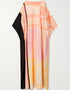 Peach Soft Satin Silk Kaftan Closure View