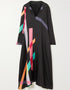 Black Fancy Soft Silk Crepe Kaftan designer kaftan