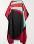 Black And Red Soft Satin Silk Kaftan Closure View