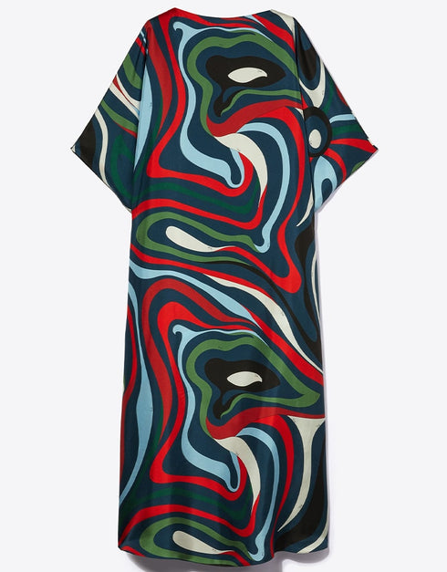 Black Silk Crepe Kaftan Buy designer kaftan