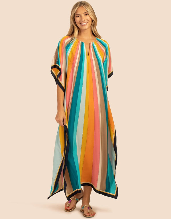 Multi Silk Crepe Kaftan