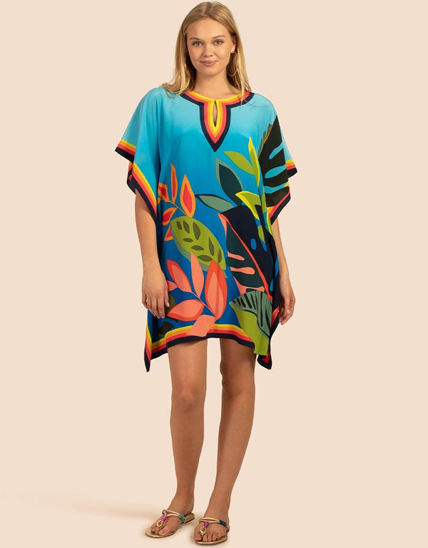 Sky Blue Silk Crepe Kaftan