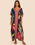 Multi Silk Crepe Kaftan
