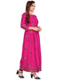 Pink Heavy Designer Heavy 14 Kg Reyon Gown Closure View