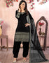 Black Art Silk Patiyala Salwar Suit
