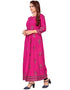 Pink Heavy Designer Heavy 14 Kg Reyon Gown Back View
