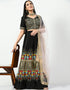 Mirage Black Malay Satin Silk Lehenga Choli