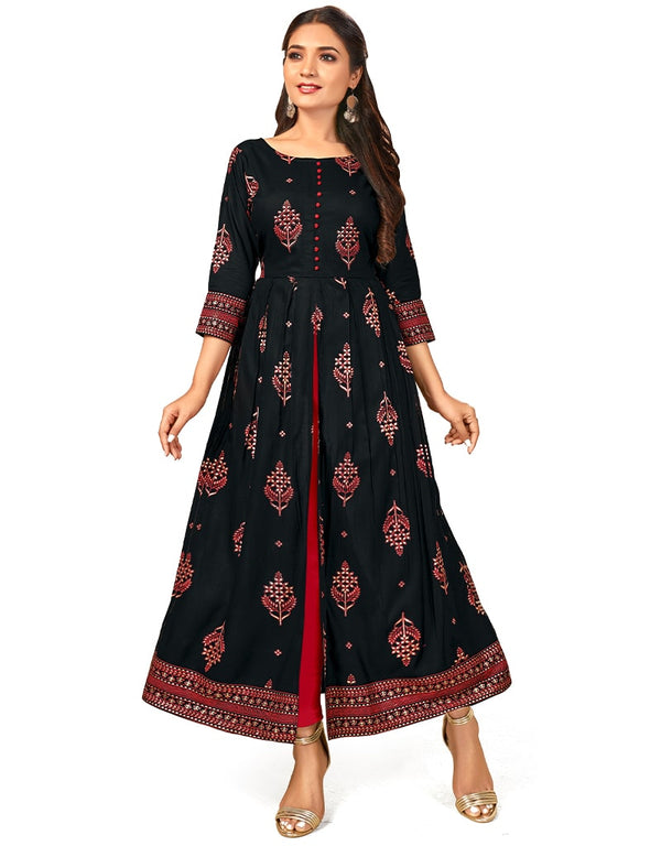 Black Heavy Designer Heavy 14 Kg Reyon Gown