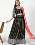 Black Georgette Lehenga Choli Closure View